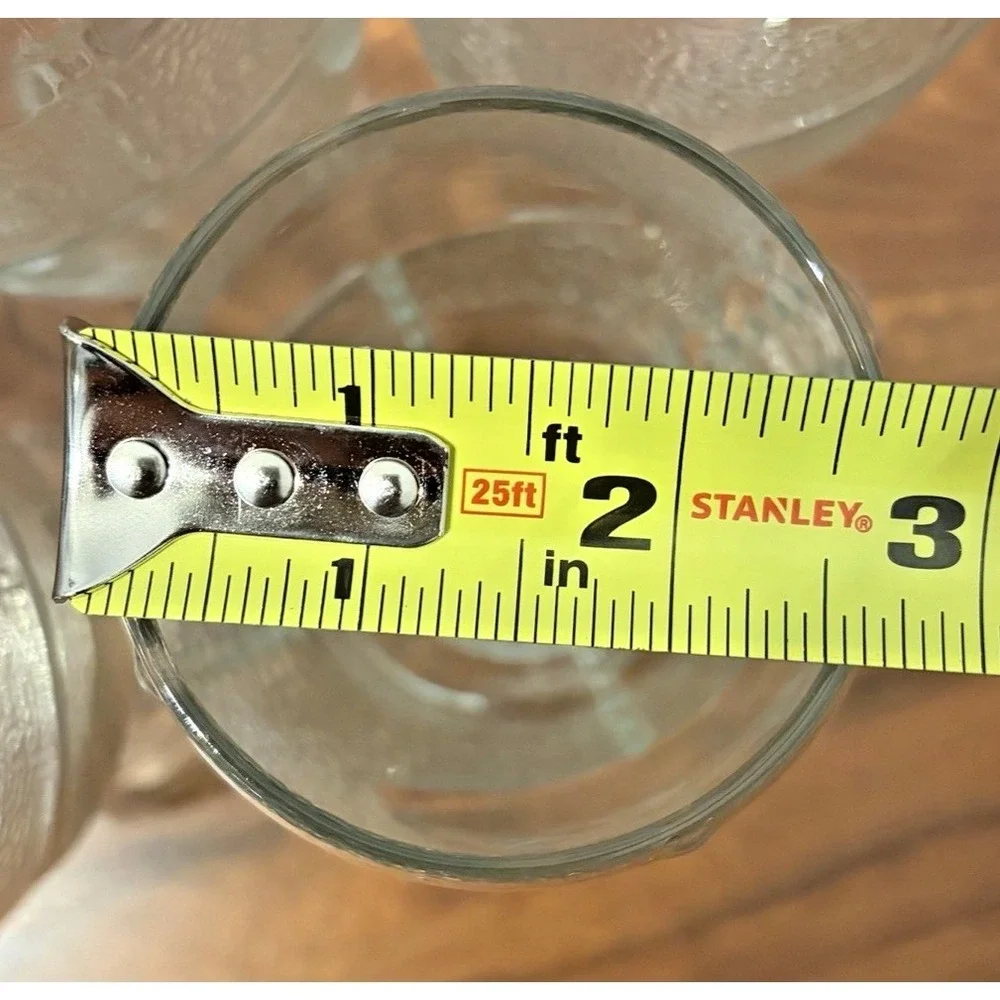 Set of 6 Libbey Football Shaped NFL Clear Beer Bar Glasses - Water Glass - 23oz